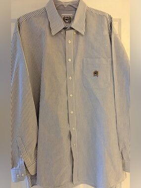 Cinch 100% Cotton Striped Men’s 2XL Long Sleeve Button Down Shirt